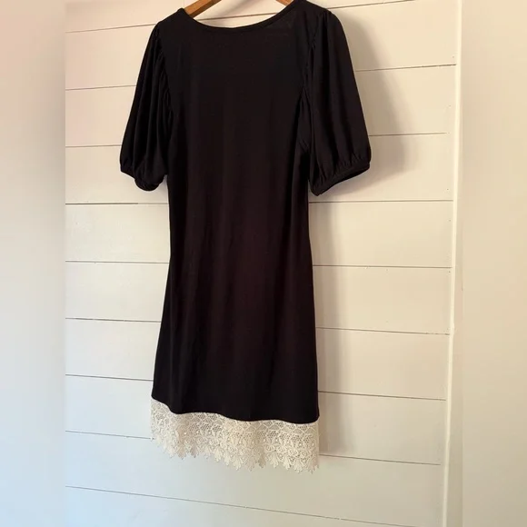 Anthropologie Uncle Frank Black Embroidered Scoop Neck Dress Women’s Size Medium - Picture 5 of 7